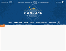 Tablet Screenshot of hanlonsbrewery.com